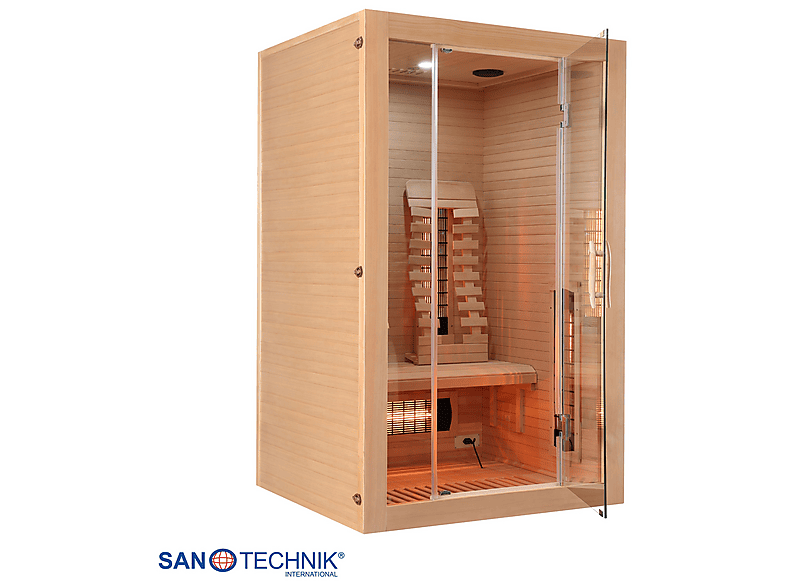 Sanotechnik SB10120 Malmö 2 Infrarotkabine 2 Personen 120x105x190 cm (350 Watt); Infrarotkabine 2 Personen 120x105x190 cm — Foto 2 von 5