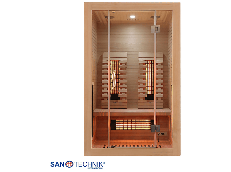 Sanotechnik SB10120 Malmö 2 Infrarotkabine 2 Personen 120x105x190 cm (350 Watt); Infrarotkabine 2 Personen 120x105x190 cm — Foto 3 von 5