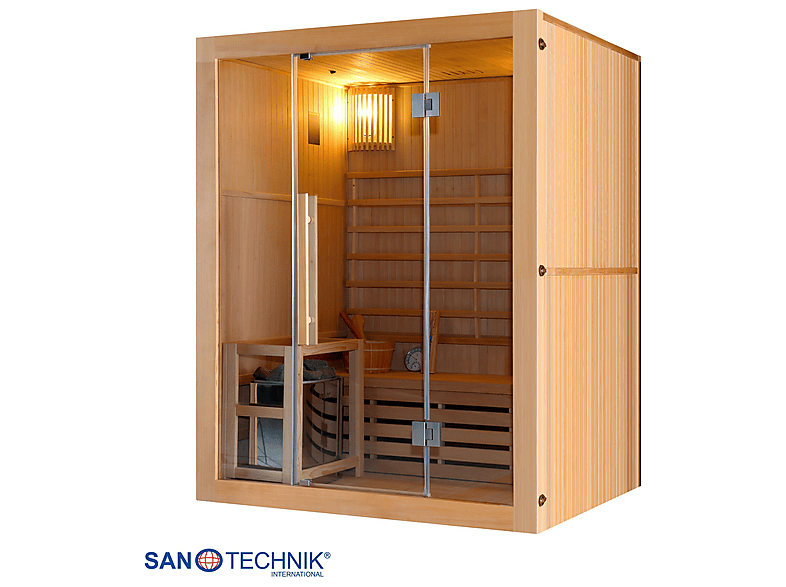Sanotechnik J60120 Riga Sauna 3 Personen 150x120x190 cm (3,6 kW) — Foto 3 von 5