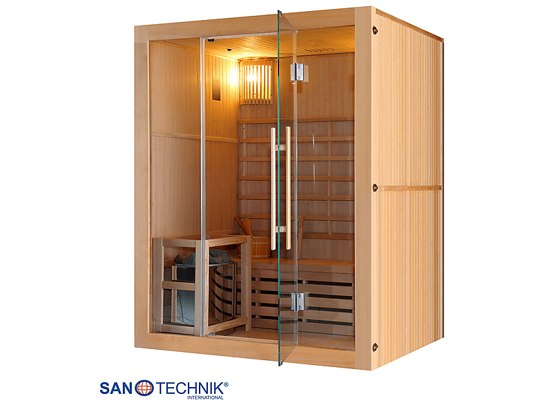 Sanotechnik J60120 Riga Sauna 3 Personen 150x120x190 cm (3,6 kW) — Foto 2 von 5
