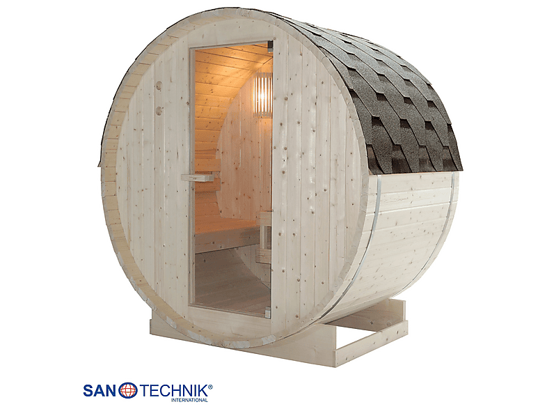 Sanotechnik TROMSÖ M Fasssauna für 2 Personen Fasssauna (3,6 kW) — Foto 3 von 5