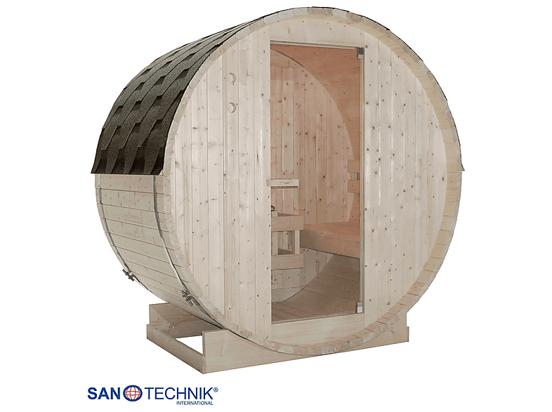 Sanotechnik TROMSÖ M Fasssauna für 2 Personen Fasssauna (3,6 kW) — Foto 4 von 5