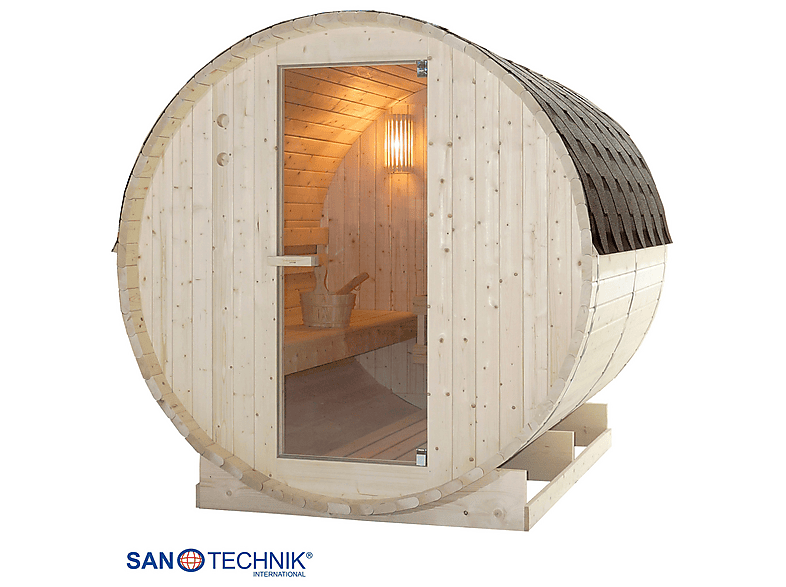 Sanotechnik TROMSÖ XL Fasssauna für 6 Personen Fasssauna (8 kW) — Foto 2 von 5