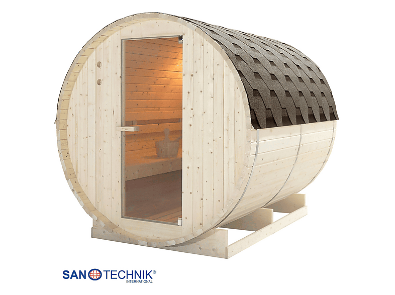 Sanotechnik TROMSÖ XL Fasssauna für 6 Personen Fasssauna (8 kW) — Foto 3 von 5