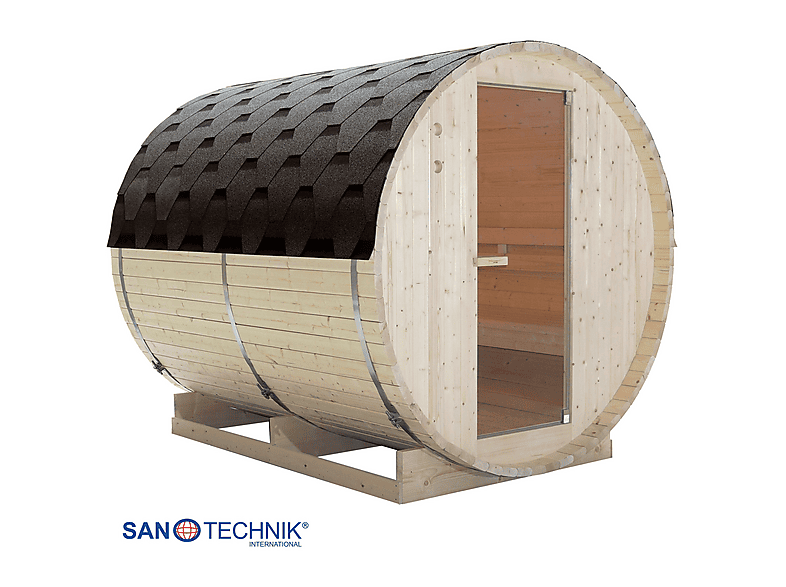 Sanotechnik TROMSÖ XL Fasssauna für 6 Personen Fasssauna (8 kW) — Foto 5 von 5