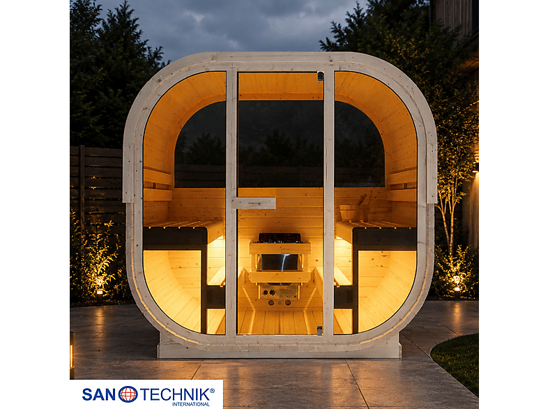 Sanotechnik F60180 HANKO Outdoor Sauna für 6 Personen (8 kW)