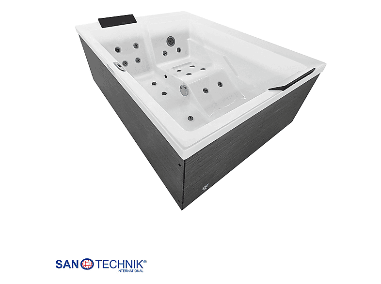 Sanotechnik SPA34 Korfu 190x140x79cm, für 2 Personen, 24 Massagedüsen, Outdoor Whirpool — Foto 3 von 5