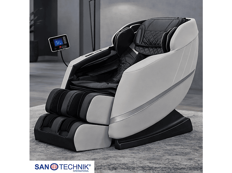 Sanotechnik MA2609 Calmora Luxus Massagesessel, Schwarz/Weiß