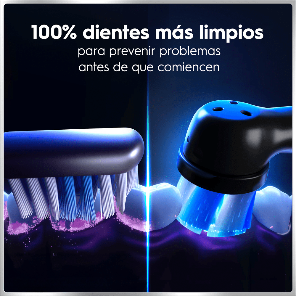 100% dientes más limpios para prevenir problemas antes de que comiencen