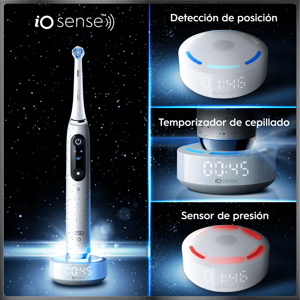 iO sense. Detección de posición. Temporizador de cepillado. Sensor de presión.