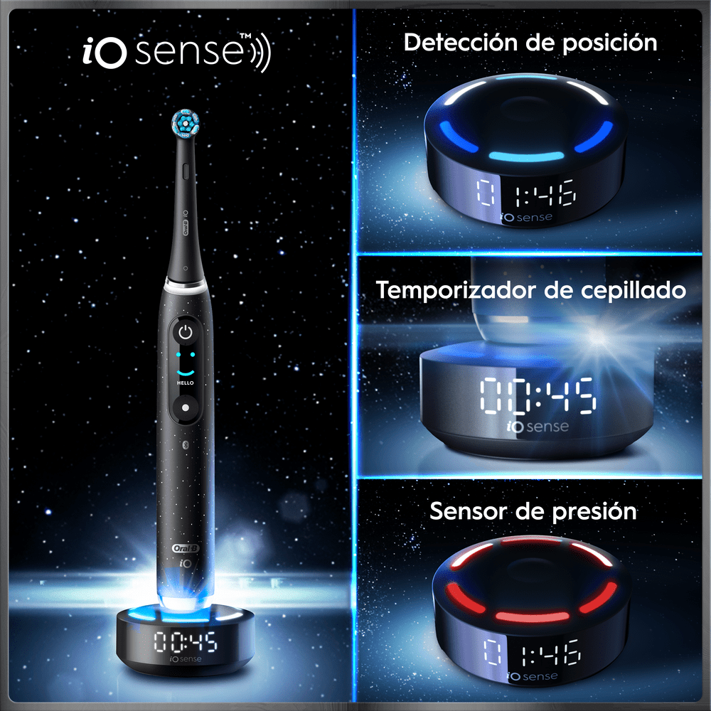 iO sense. Detección de posición. Temporizador de cepillado. Sensor de presión