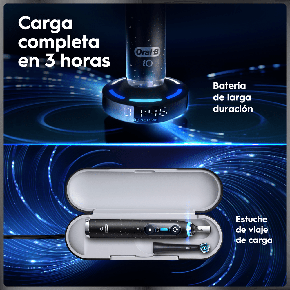 Carga completa en 3 horas. Batería de larga duración. Estuche de viaje de carga. 