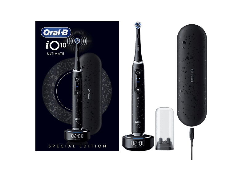 Cepillo eléctrico - Oral-B iO 10, Con app y guía a tiempo real, 7 Modos, Sensor de presión, Cosmic Black