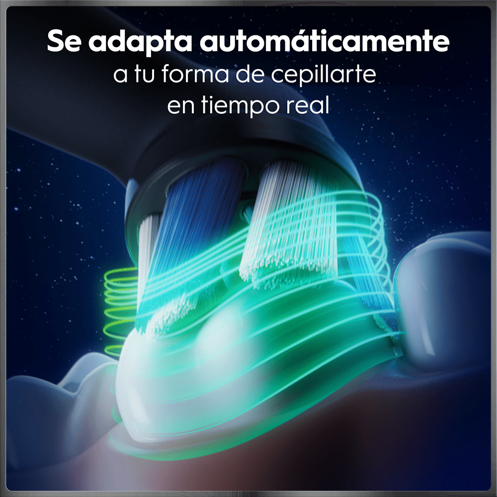 Se adapta automáticamente a tu forma de cepillarte en tiempo real.