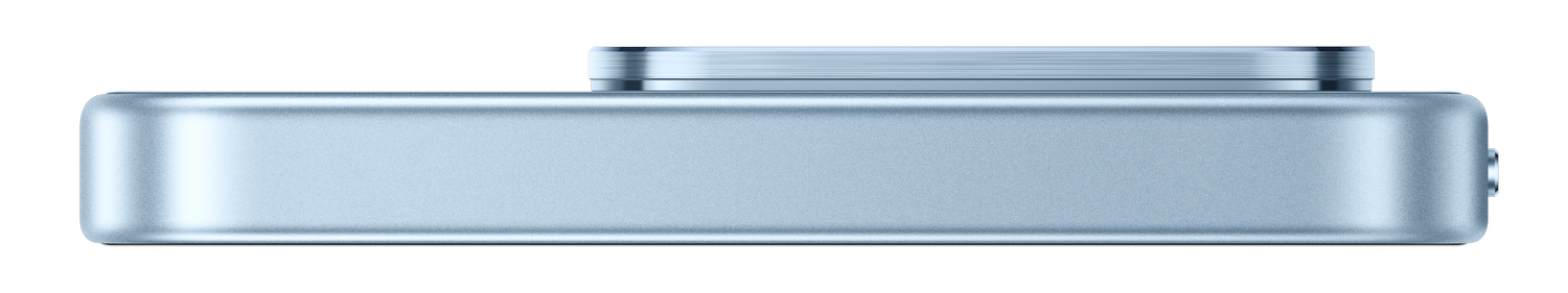 Una forma rectangular azul claro con esquinas redondeadas sobre fondo gris.
