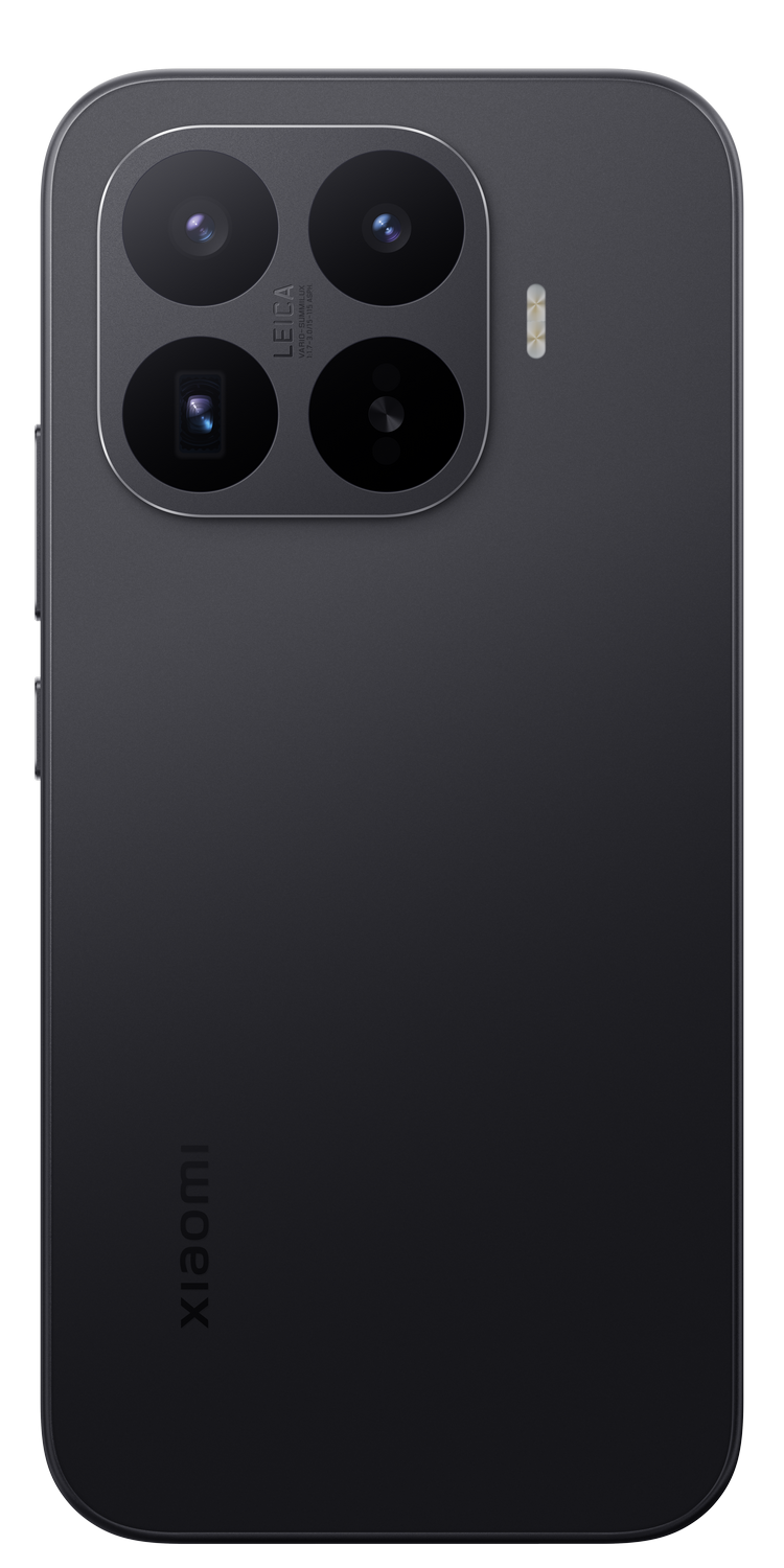 Reverso de un smartphone oscuro con tres cámaras y el logo de Leica.