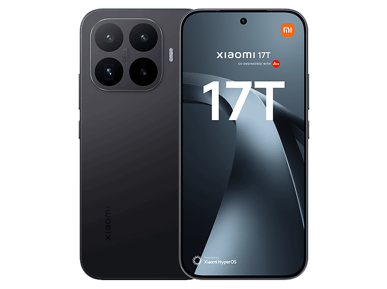 Móvil - Xiaomi 17T, Negro, 256GB, 12GB RAM, 6.59" POLED, MediaTek Dimensity 8500 Ultra de 4 nm, 6500mAh