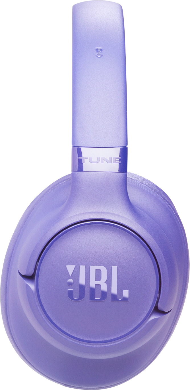 Eine lila JBL-Kopfhörer mit der Aufschrift TUNE.