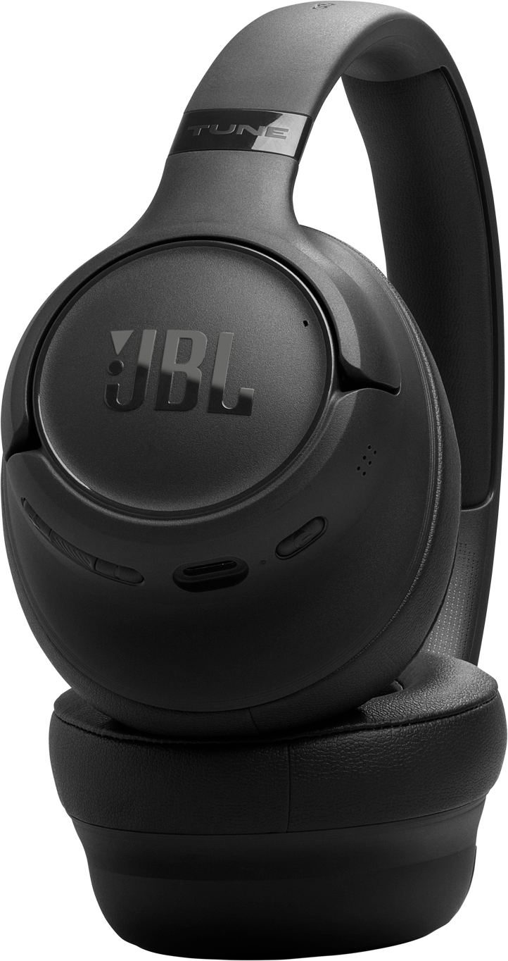 Schwarze JBL-Kopfhörer mit gepolstertem Kopfbügel und Ohrmuscheln.