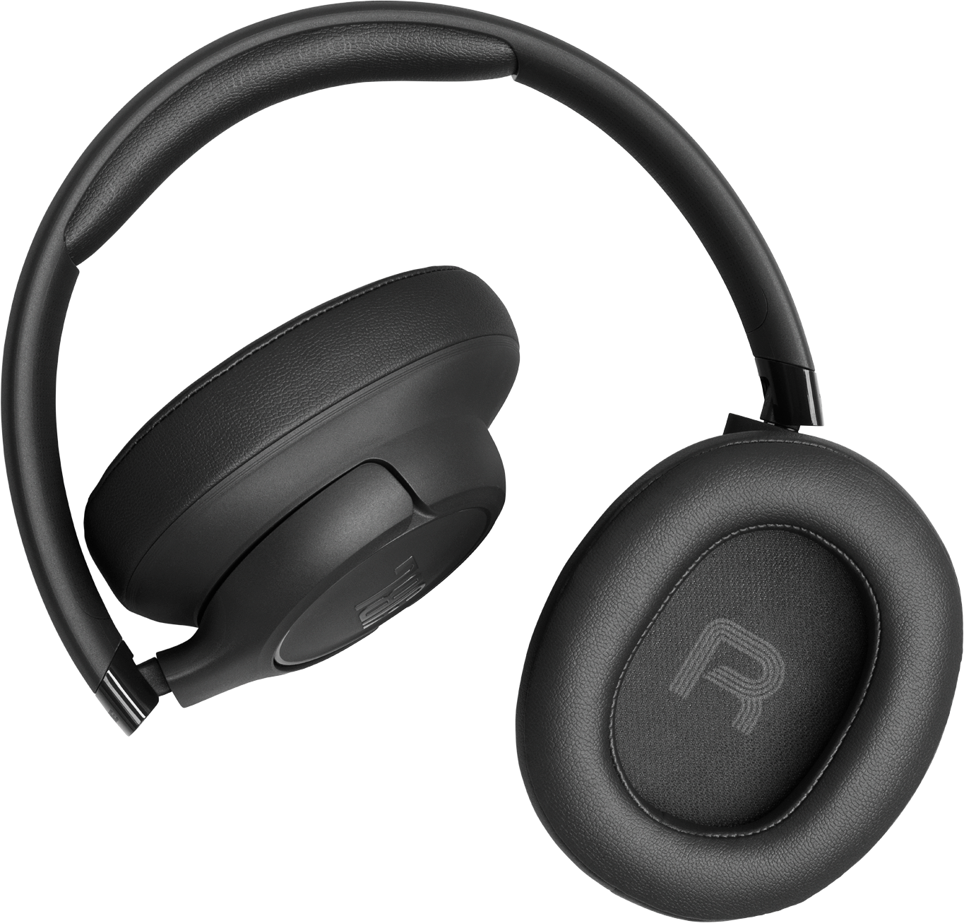 Schwarze Over-Ear-Kopfhörer mit gepolstertem Kopfbügel und Ohrpolstern.