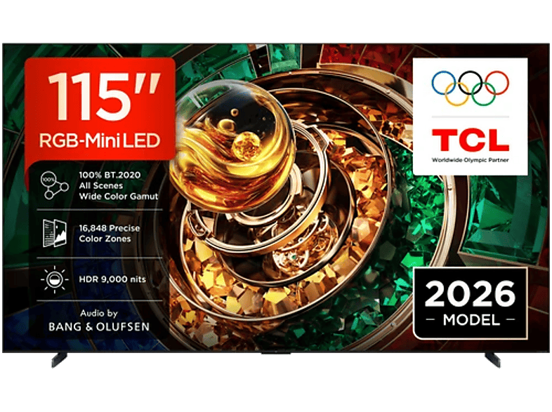 TV RGB Mini LED 115" - TCL 115RM9L, UHD 4K, AiPQ Pro Processor, Smart con Google TV, 144 Hz, Negro