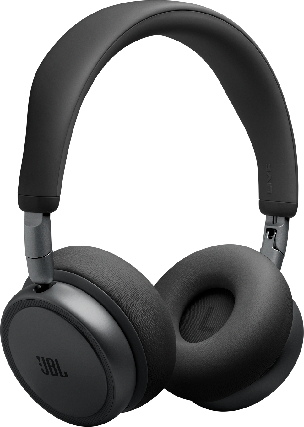 Cuffie JBL nere con padiglioni e archetto regolabile.
