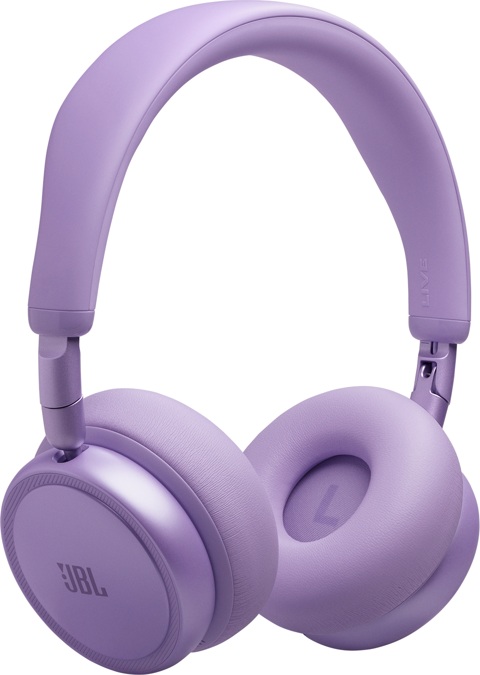 Cuffie JBL viola su sfondo nero.