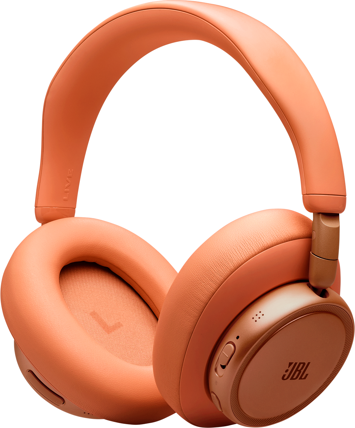 Cuffie JBL arancioni su sfondo nero.