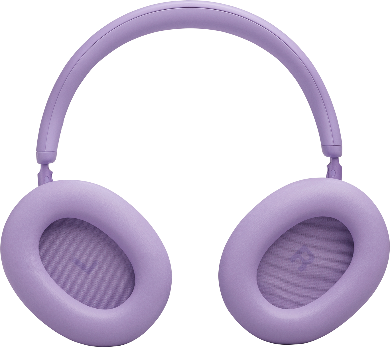 Cuffie viola over-ear con padiglioni imbottiti e archetto.