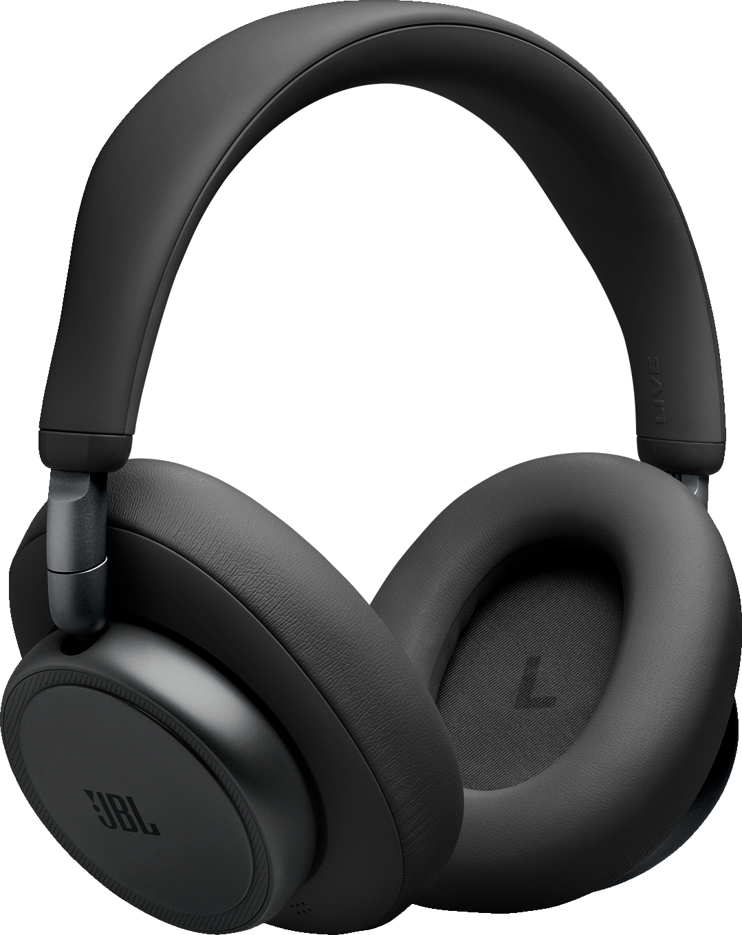 Cuffie over-ear nere con logo JBL e marchio L.