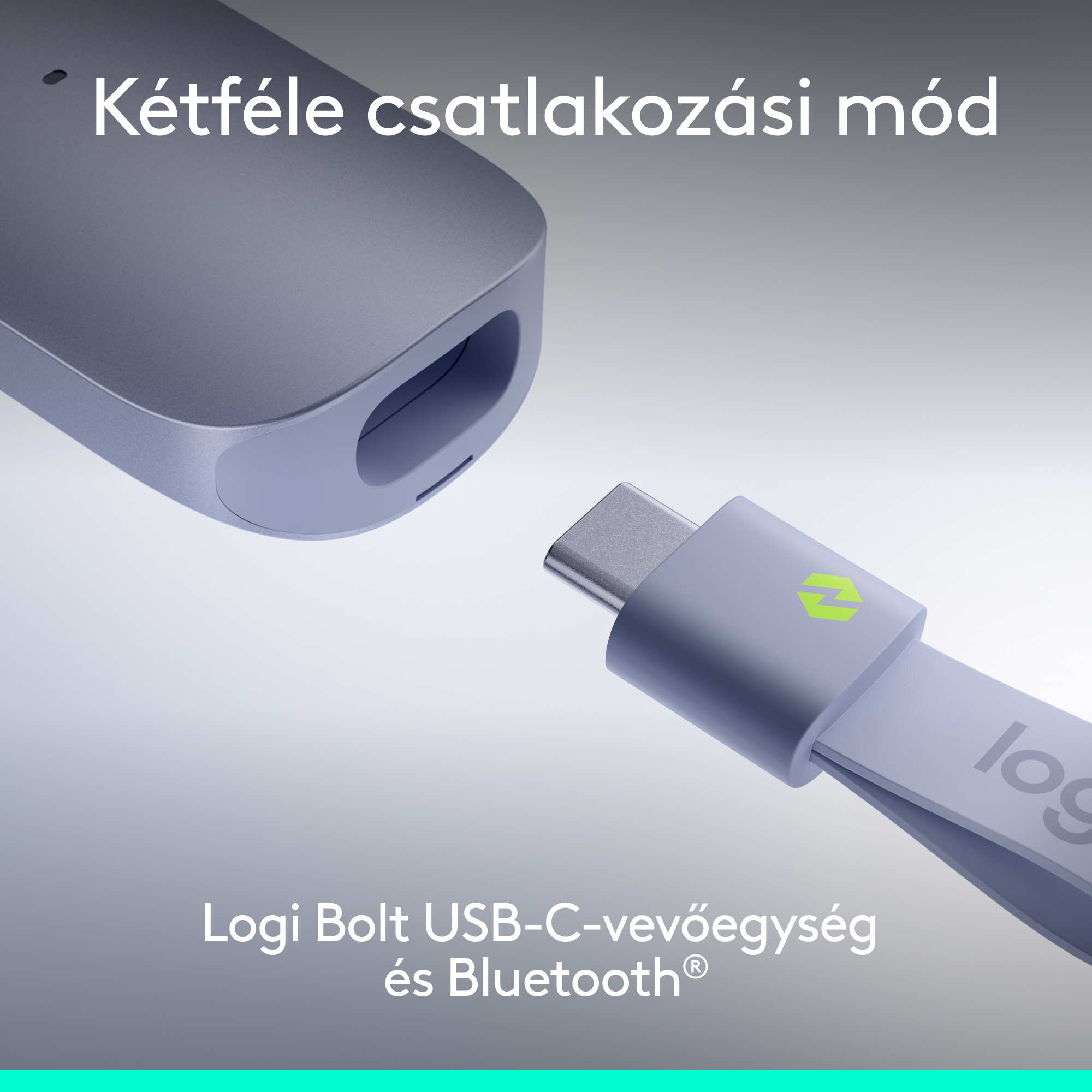 Logi Bolt USB-C vevő és Bluetooth adapter.