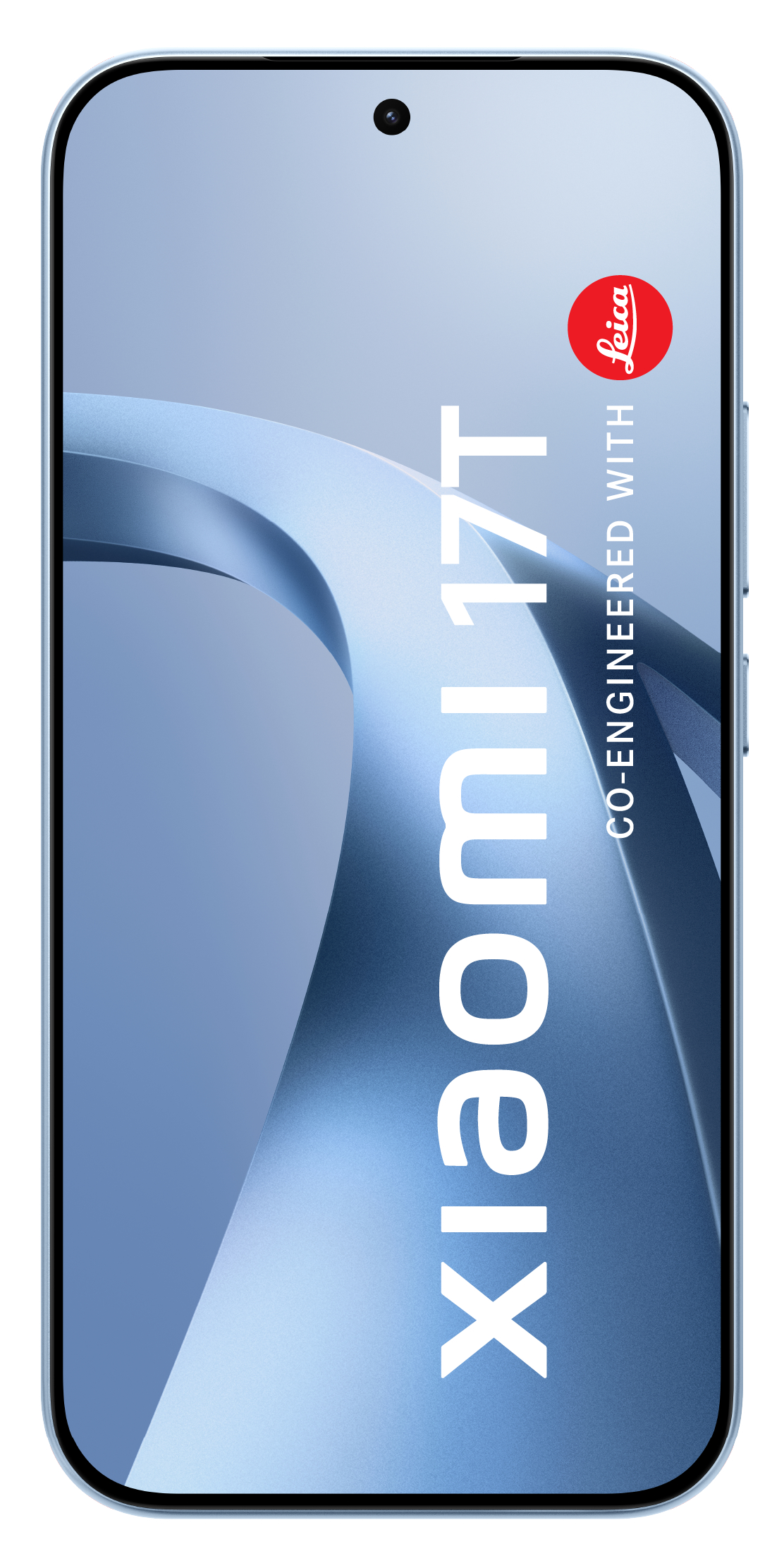 Ein blaues Smartphone mit 