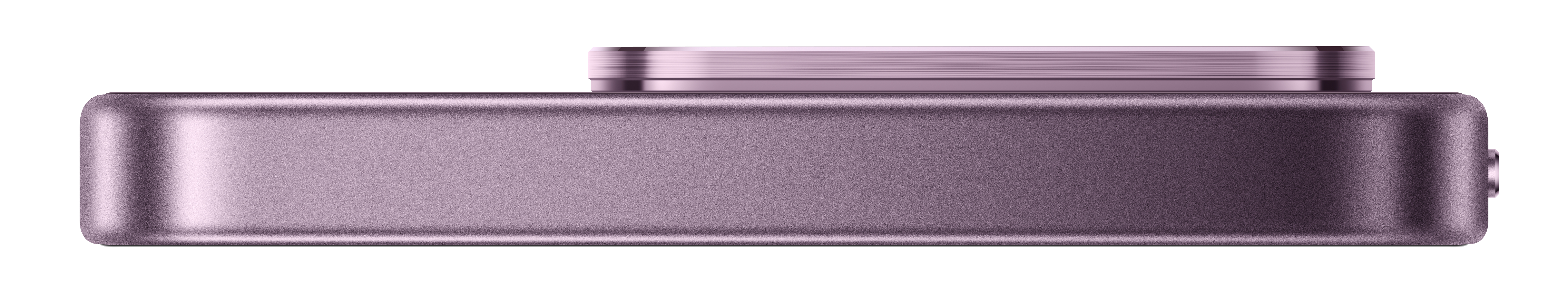 Lila Smartphone-Seite mit geriffeltem Knopf