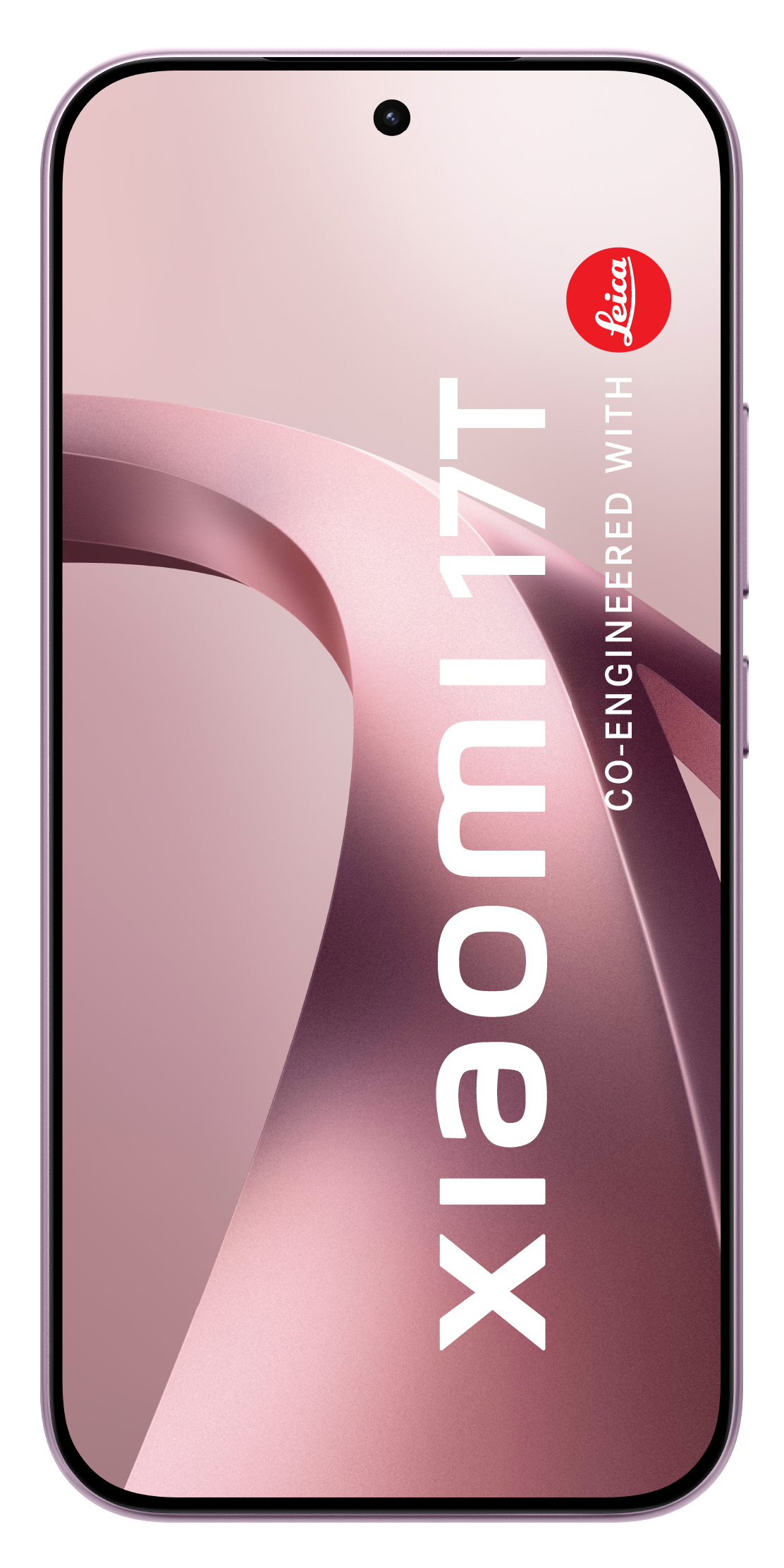 Lila Smartphone mit Leica-Logo und Xiaomi 17T Schriftzug.