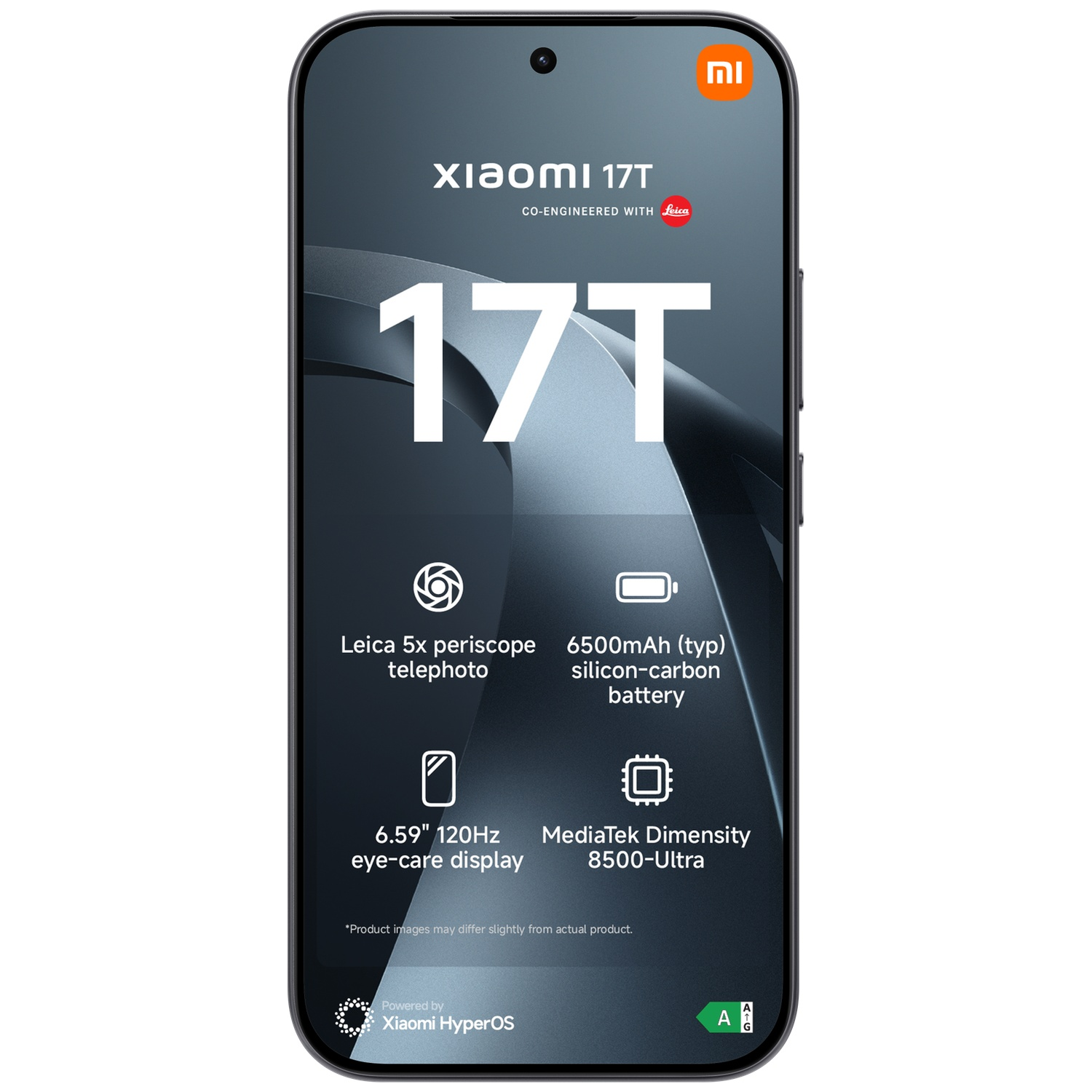 Xiaomi 17T Smartphone with Leica telephoto, 6500mAh battery, 120Hz display.