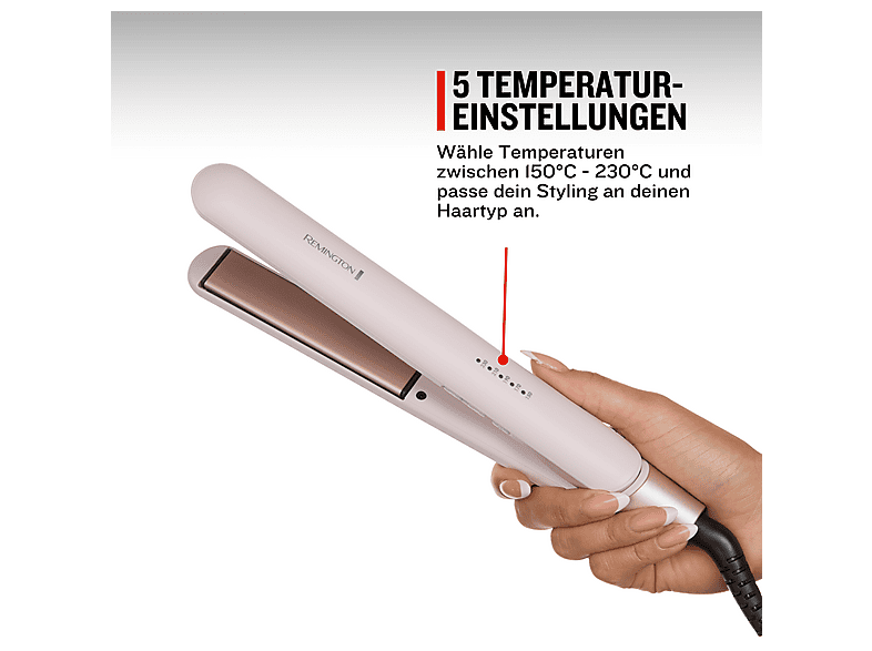 Remington S4807 Almond Allure Slim Glätteisen (Keramik, Temperaturstufen: 5, Weiß) — Foto 3 von 5