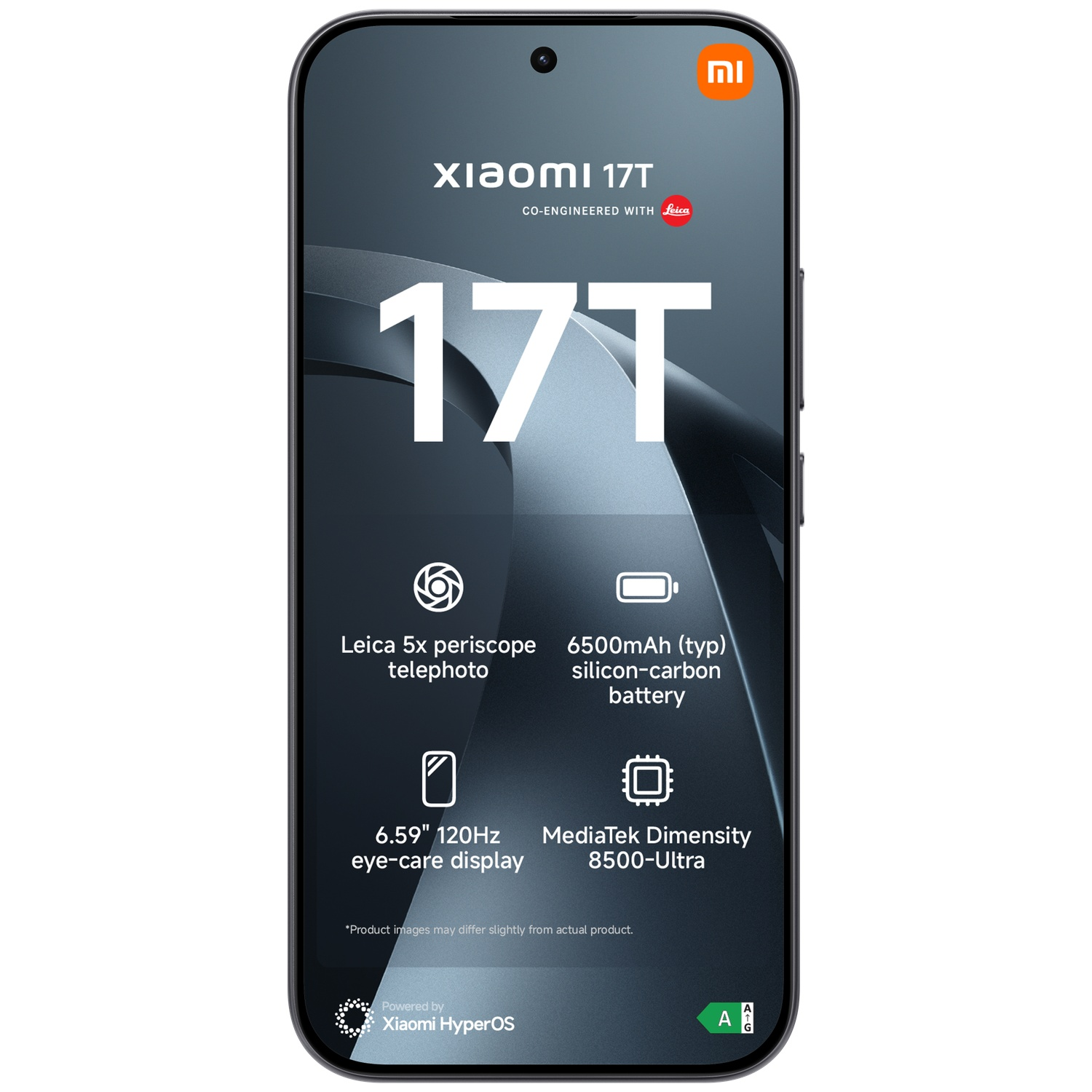 Xiaomi 17T smartphone met Leica 5x periscoop telelens, 6500mAh batterij.