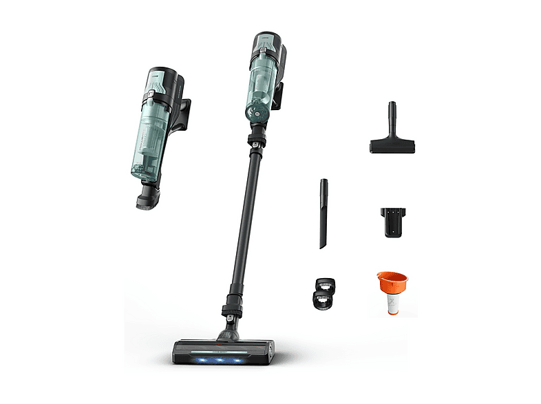 SCOPA ELETTRICA ROWENTA X-FORCE 8.80 Allergy RH1831, Potenza Max 250 W, Autonomia fino a 45 min, AQUAPRASE&GRIGIO SCURO