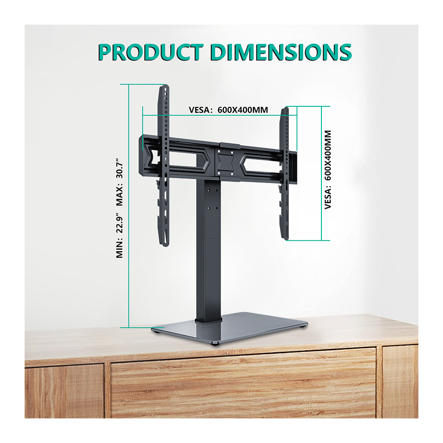 TV állvány VESA 600x400mm, magasság 22,9-30,7 hüvelyk.
