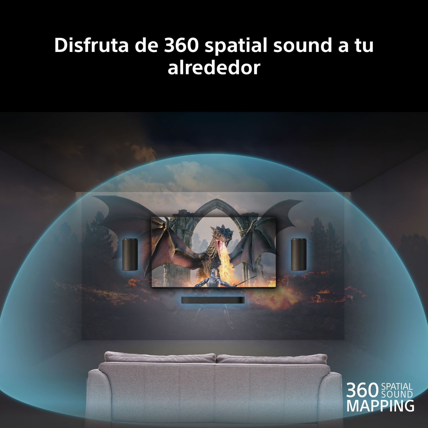 Disfruta de 360 Spatial Sound Mapping a tu alrededor
