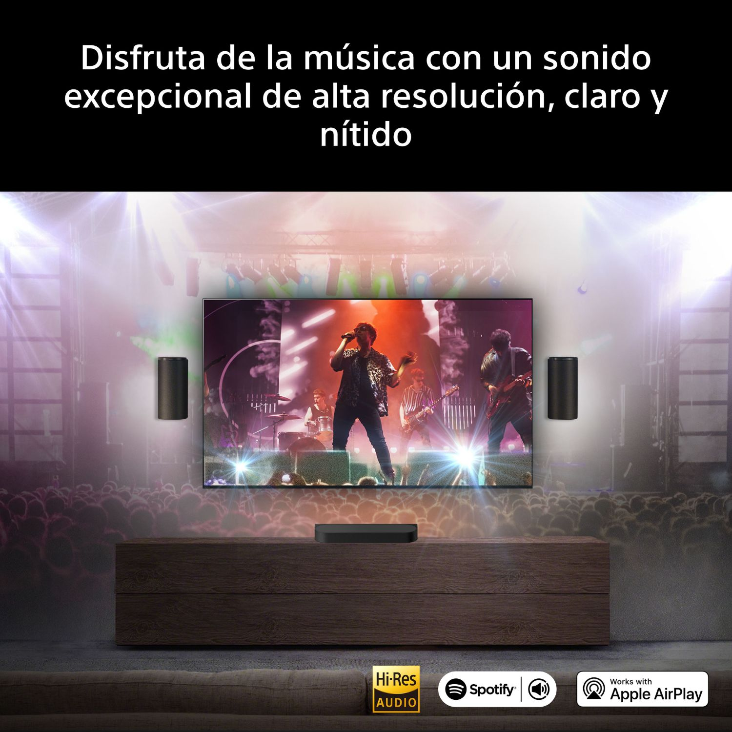 Disfruta de la música con un sonido excepcional de alta resolución, claro y nítido.