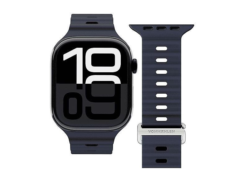 CINTURINO SMARTWATCH VONMAHLEN Cinturino Apple W Wave Band 2, 44/45/46/49 Blu, Silicone