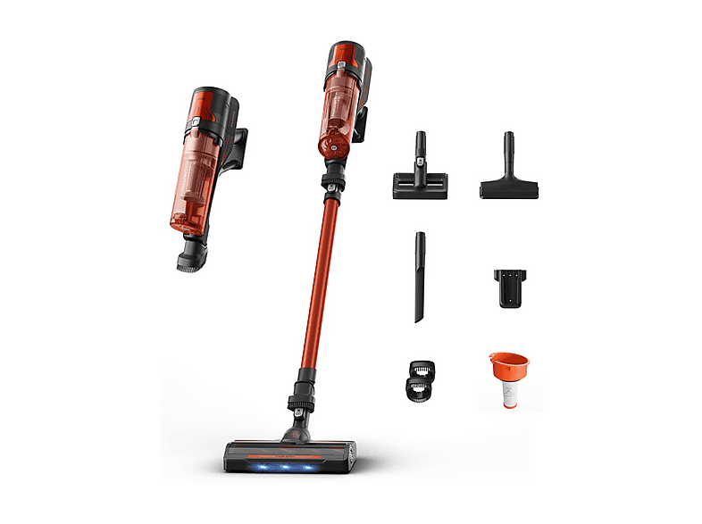 SCOPA ELETTRICA ROWENTA X-FORCE 8.80 RH1872, Autonomia fino a 45 min, Contenitore polvere 0,6 l, ROSSO