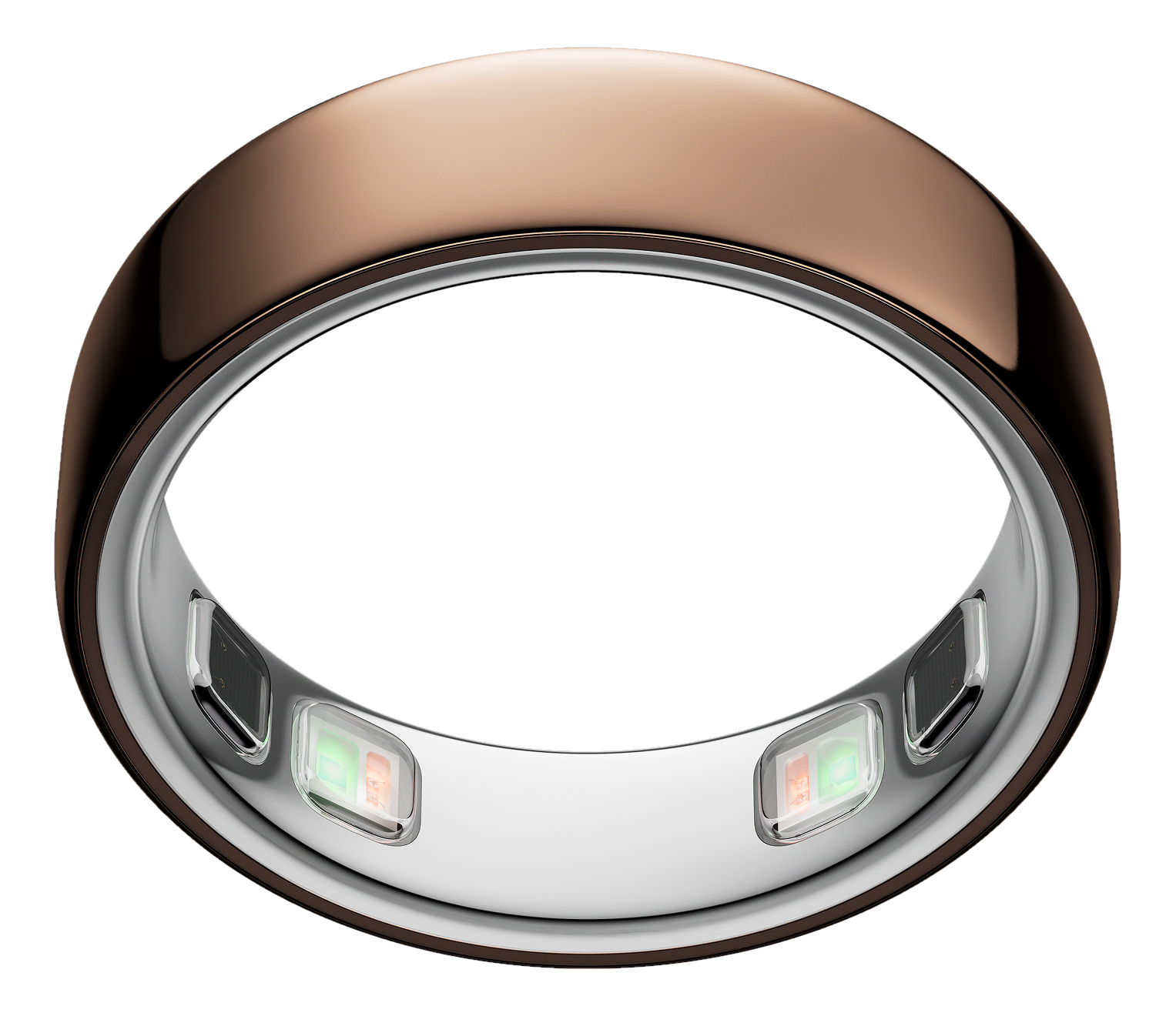 Ein bronzener Ring mit Lichtern auf der Innenseite.