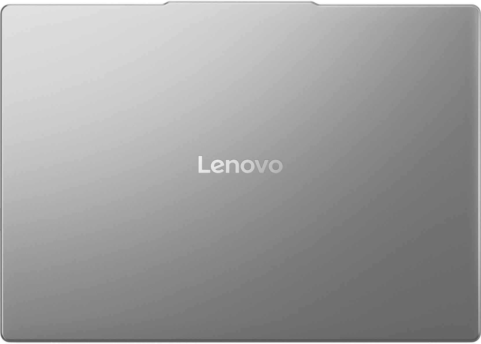 Ezüst laptop Lenovo logóval a fedlapon.