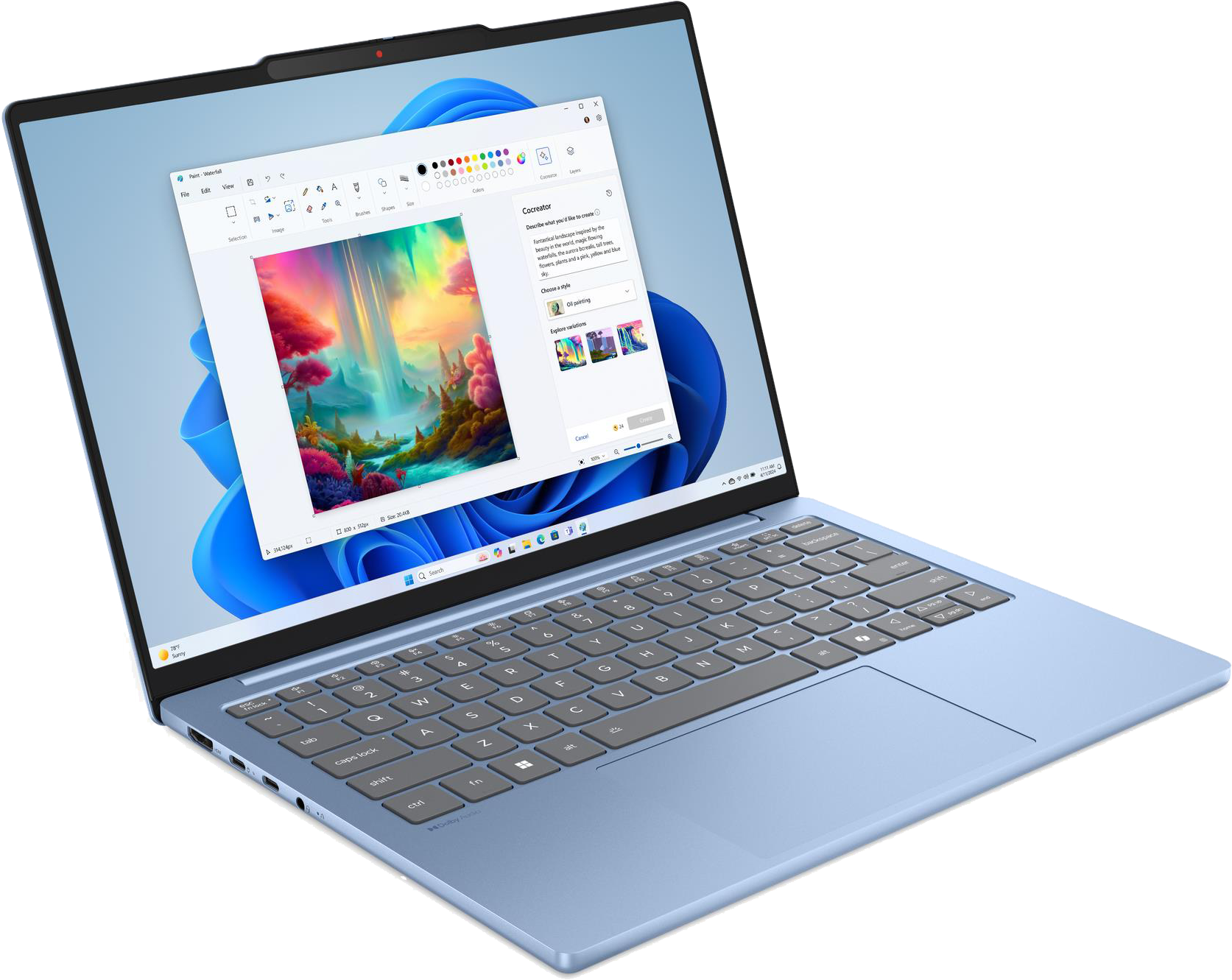 LENOVO IdeaPad Slim 5 13ARP10 83J2002PHV Kék Laptop (13,3" WUXGA/Ryzen 5/16GB/512 GB SSD/NoOS)