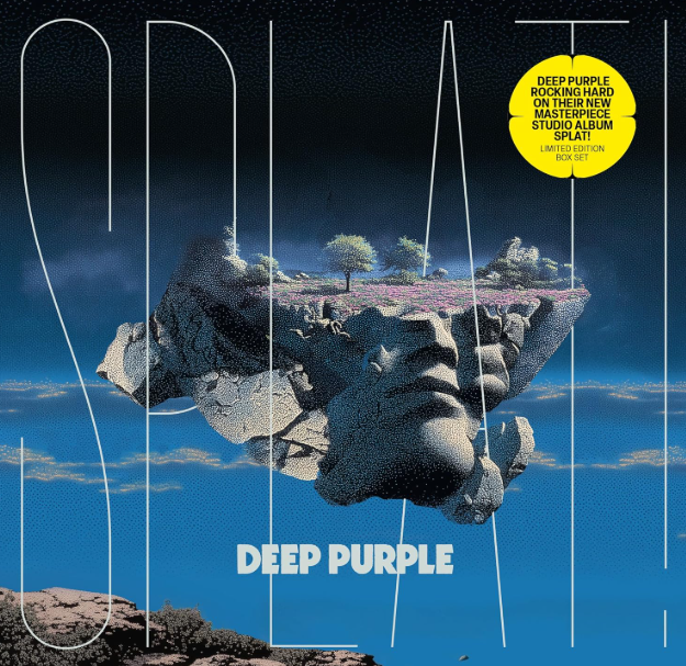 Schwebende Felsen mit Gesicht im Weltraum, Deep Purple Albumcover.