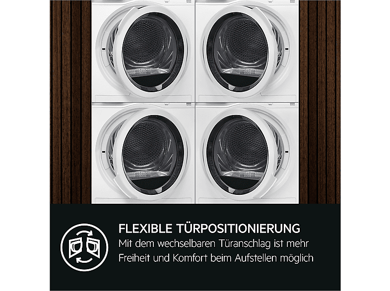 AEG TR7T61580 Wärmepumpentrockner (8 kg, EEK: D, 65 dB(A)), Weiß) — Foto 5 von 5