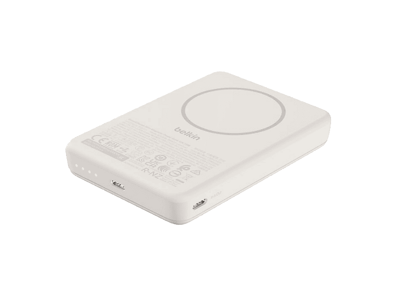 Powerbank - Belkin BPD017hqSA, 10000 mAh, Acoplamiento magnético, Carga hasta 2 dispositivos, Arena