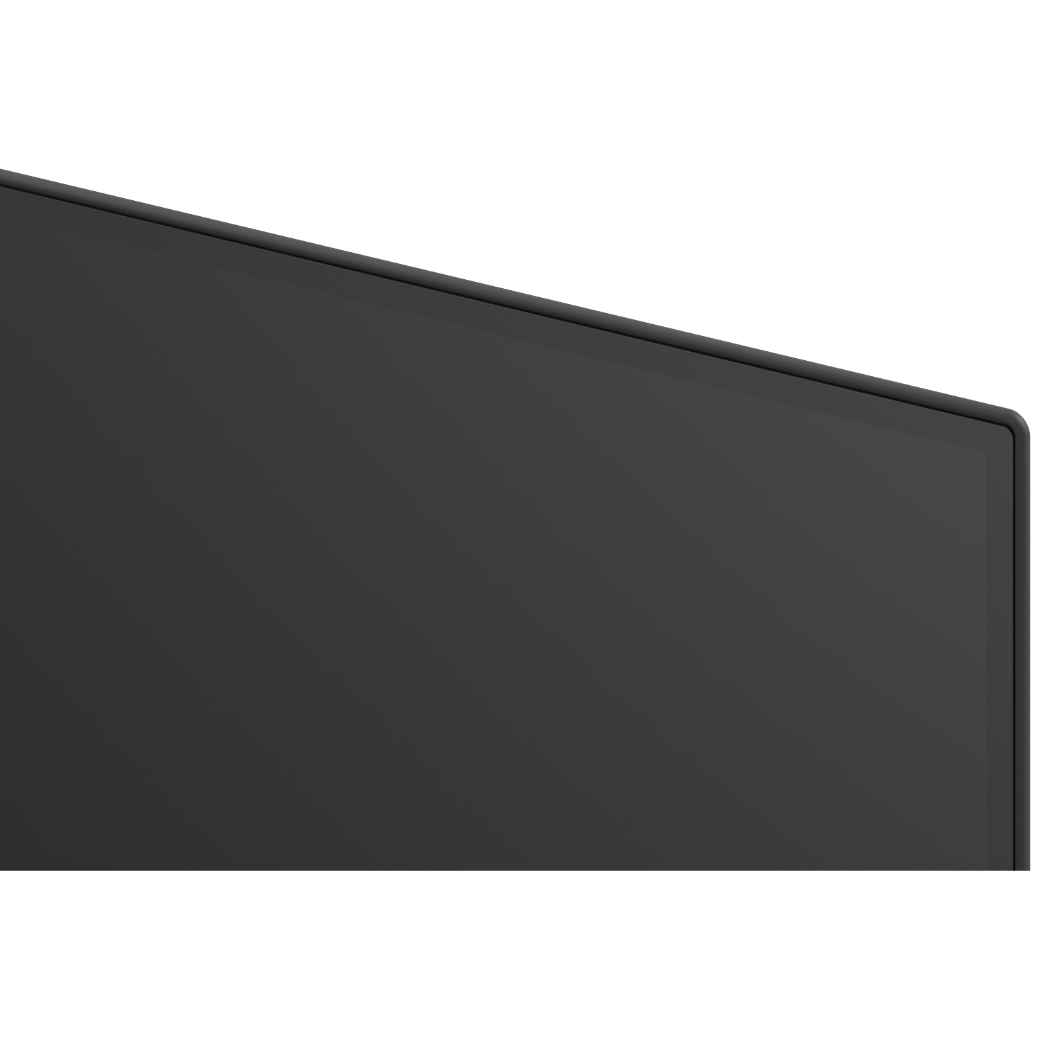 Gros plan d'une surface plane noire avec un bord légèrement arrondi.